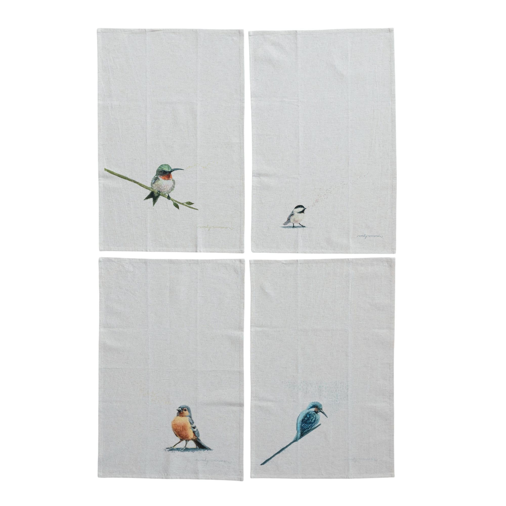 Hello Honey® Avian Cotton & Linen Tea Towel Set